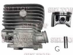 Цилиндр, поршень, кольца для Makita DPC 8132, EK8100, PC-8216 (аналог 135794-9) makita 123440-6, makita