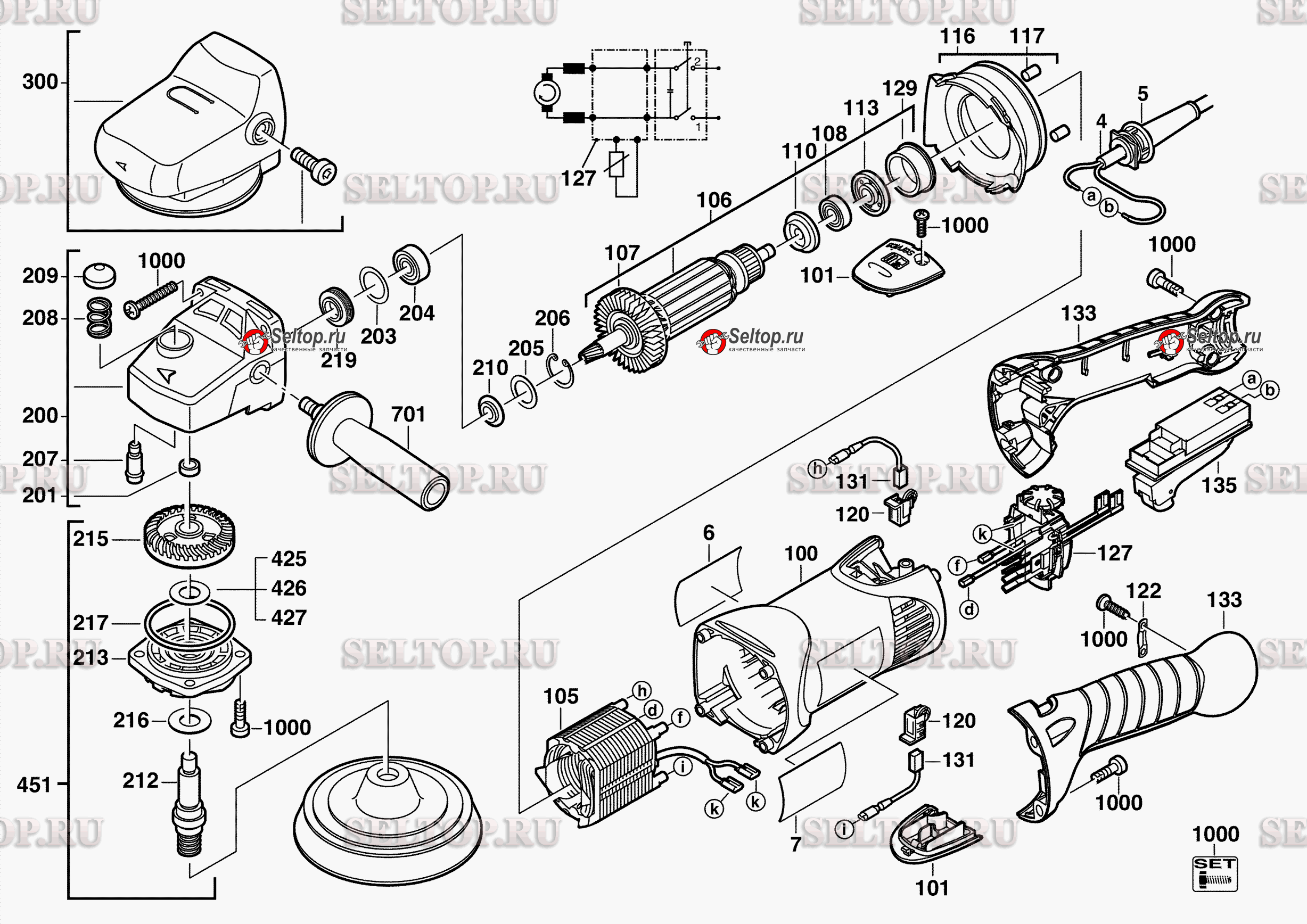 Запчасти для полировальной машины AEG PE150 (артикул модели 4935412266) (код  модели 4000412267) | купить в Москве в интернет-магазине Селтоп с  доставкой. Цены, наличие, взрыв-схема.