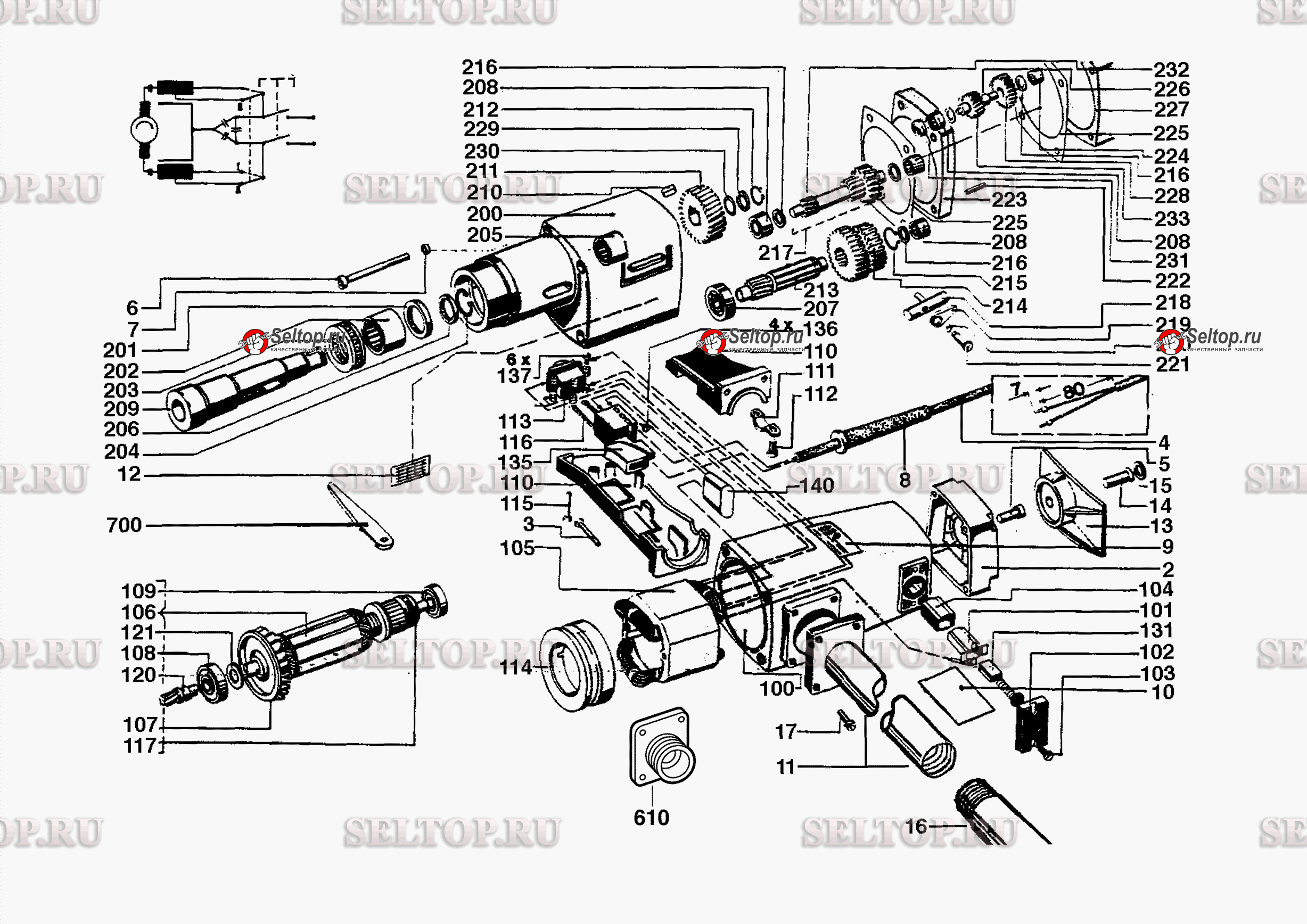 Запчасти для безударной дрели AEG B4-1050 (артикул модели 4935415000) (код модели 4000415001)