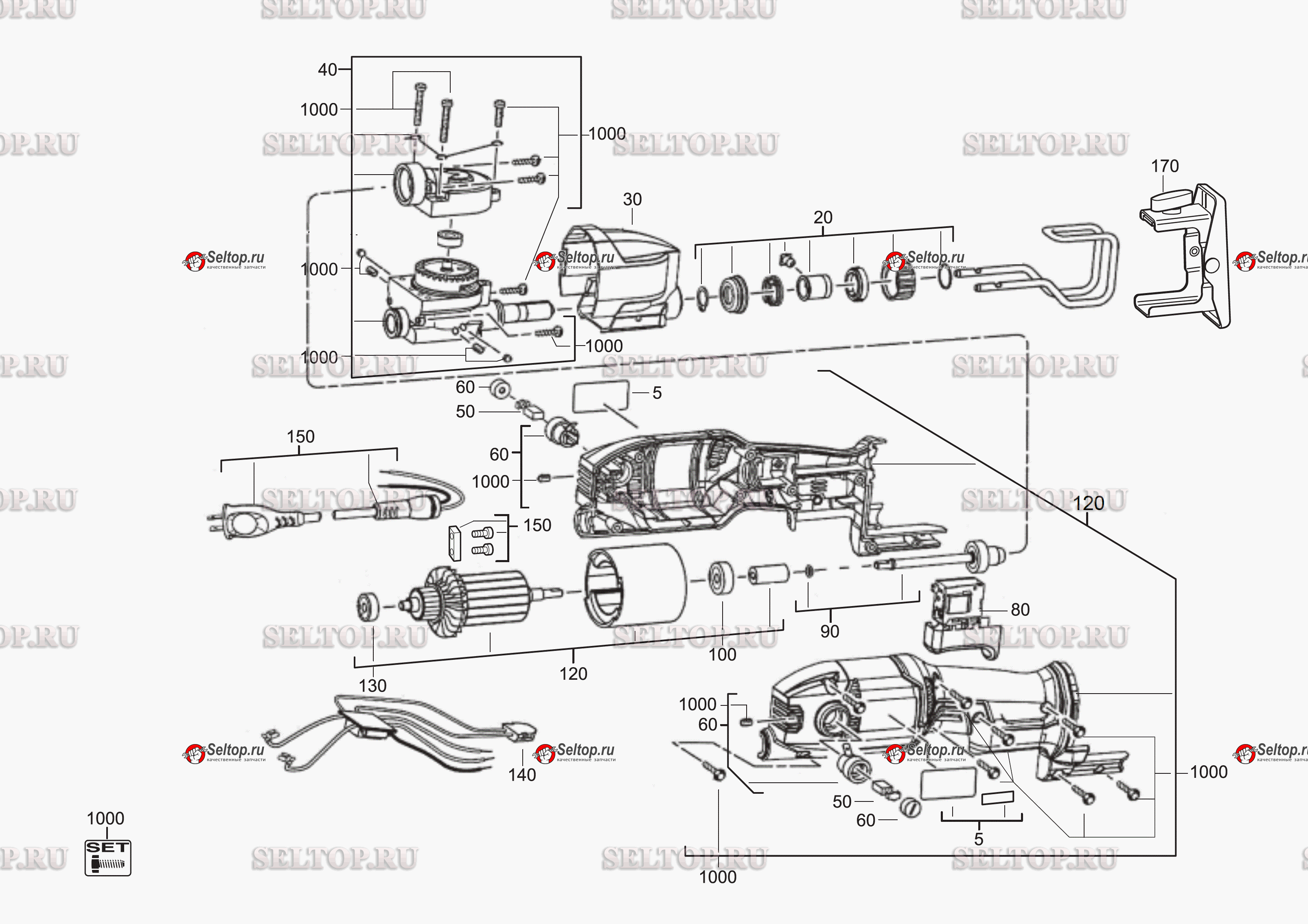 Запчасти для сабельной пилы AEG US400XE (артикул модели 4935411814) (код  модели 4000474965) | купить в Москве в интернет-магазине Селтоп с  доставкой. Цены, наличие, взрыв-схема.