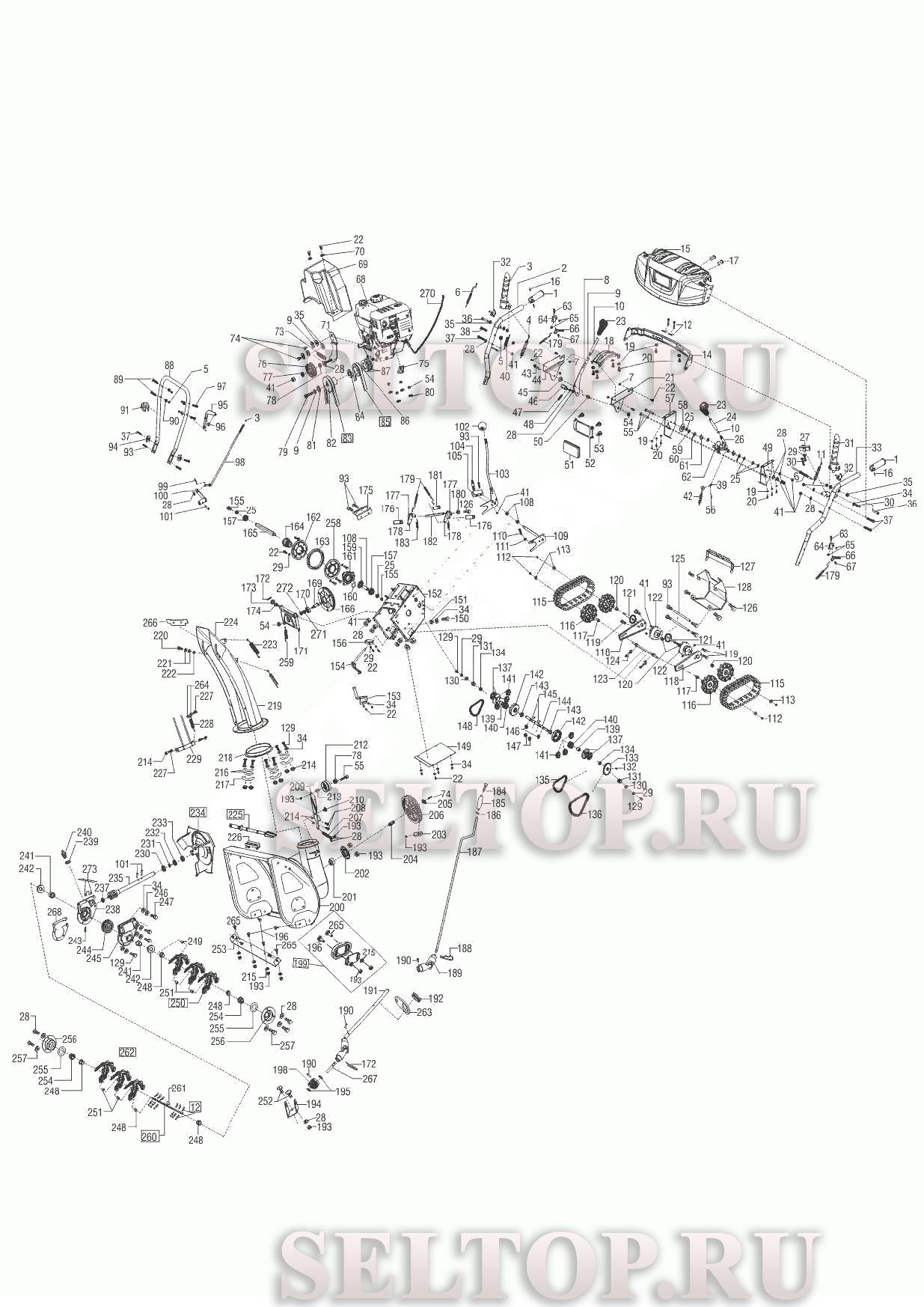 Запчасти для снегоуборщика AL-KO snowline 760 te (артикул модели 112930) |  купить в Москве в интернет-магазине Селтоп с доставкой. Цены, наличие,  взрыв-схема.