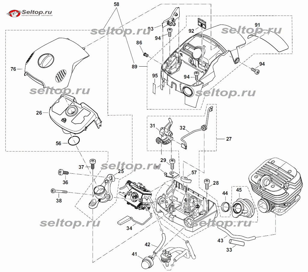 Схема бензопилы макита ea3202s