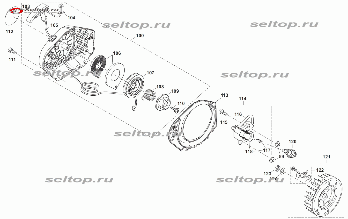 Схема зажигания бензопилы макита