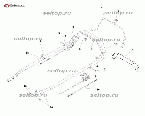Запчасти для ручки управления, трос для газонокосилки Husqvarna W 53 CSB