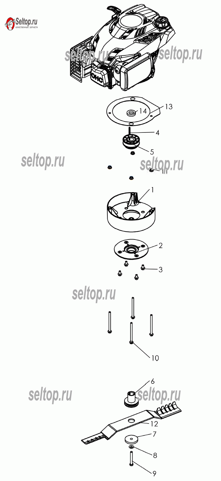 Точим нож для газонокосилки