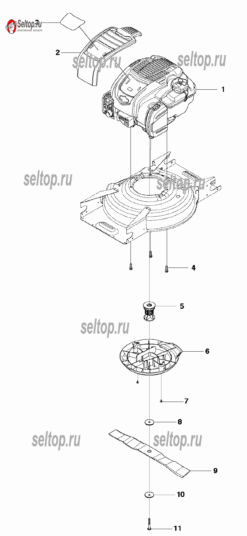 Двигатель для самоходной газонокосилки