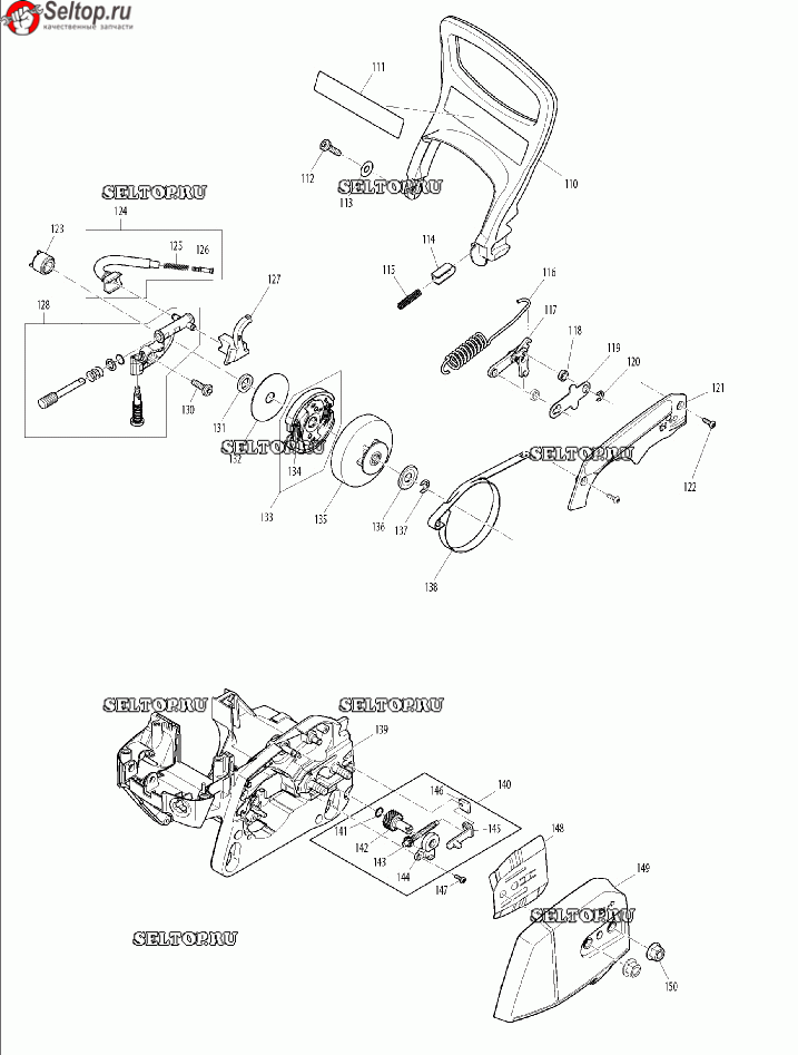 Схема бензопилы макита ea3202s