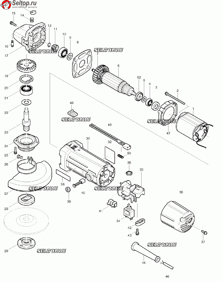 Makita ga5030 взрыв схема