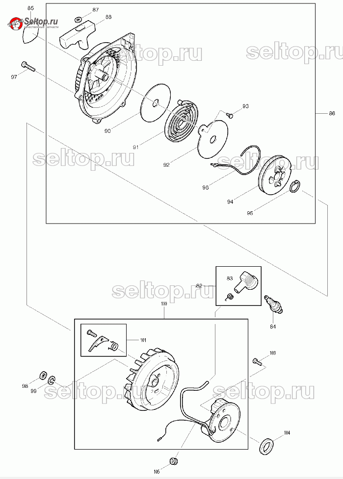Зажигание, стартер для Makita DPC 7001