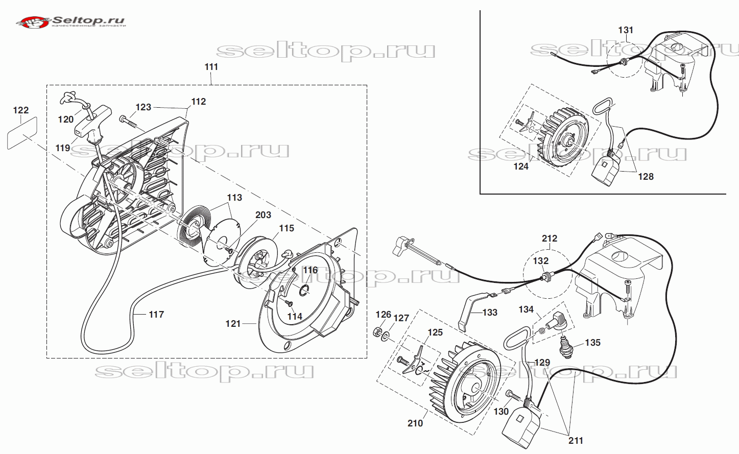 Зажигание, стартер для Makita DPC 8112