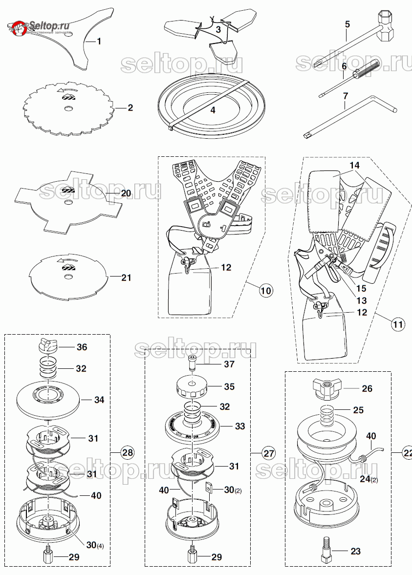 Катушки, ножи, ключи для Makita MS 4000