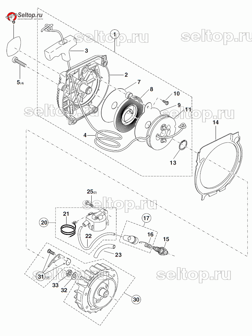 Система зажигания, стартер для Makita PS 6000 |
