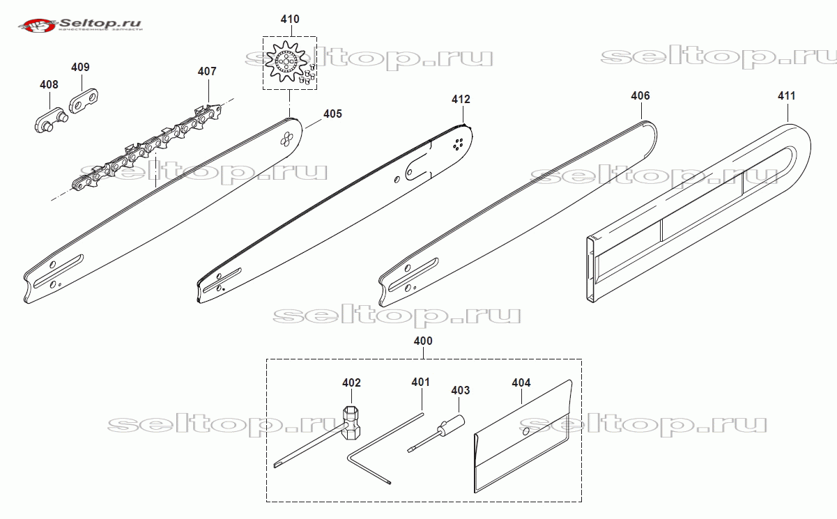 Шина, цепь, ключи для Makita PS 7300