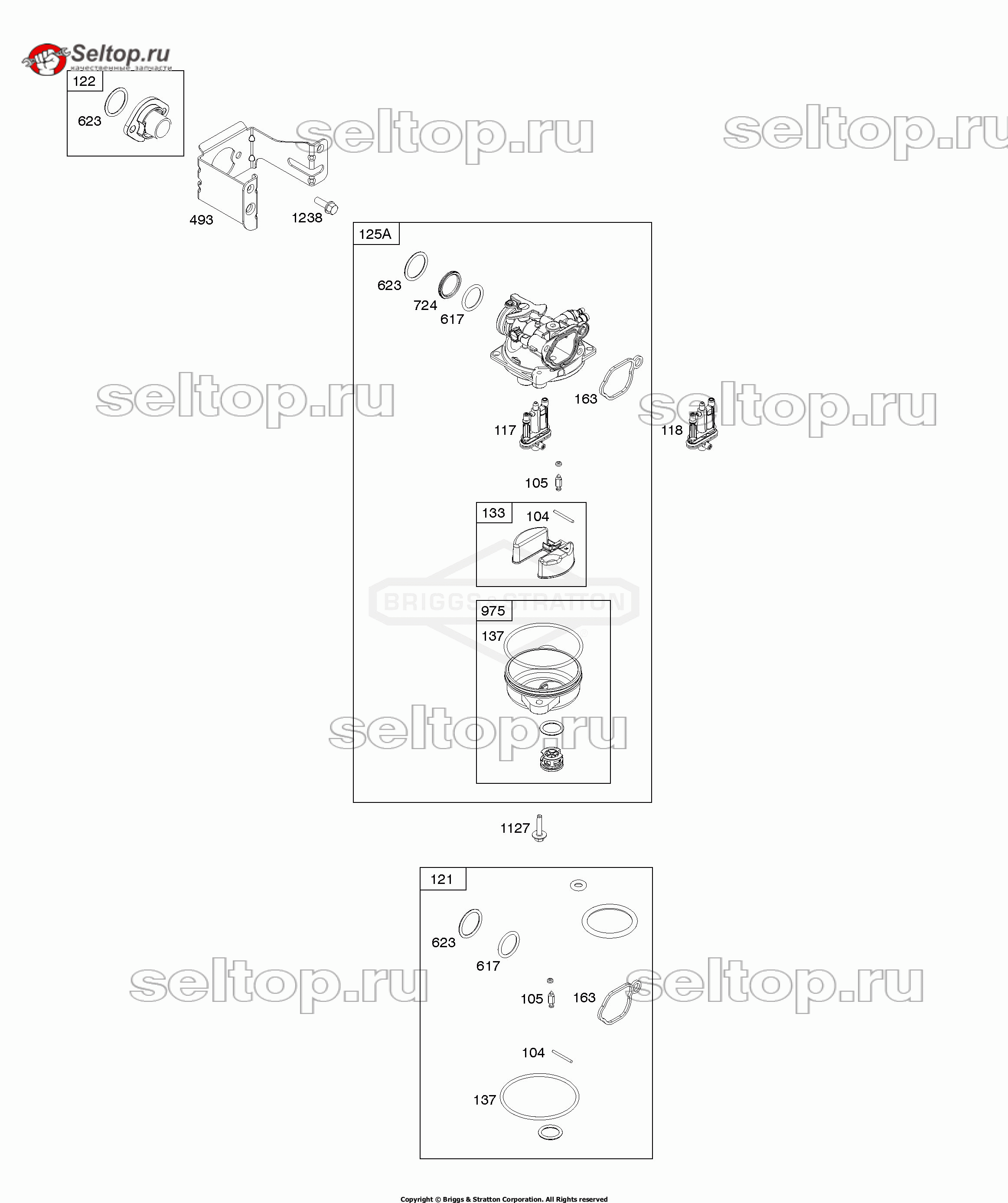 Карбюратор Briggs Stratton 09P602-0062-H1
