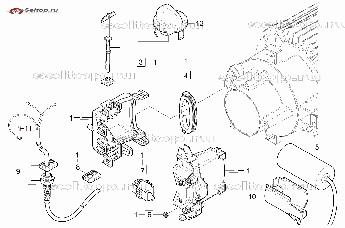 Распределительный щит для мойки Керхер K 7 Compact (1.447-002.0) | купить в  Москве в интернет-магазине Селтоп с доставкой. Цены, наличие, взрыв-схема.