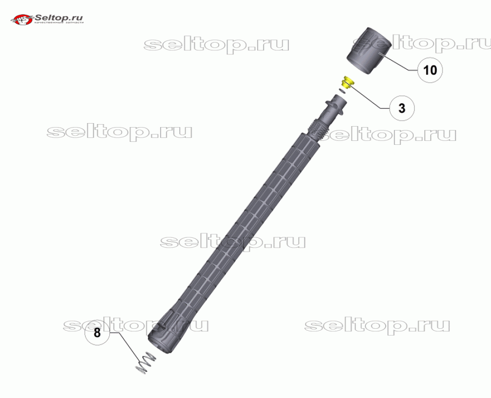 1-ступенчатая удлинительная трубка 0,4 м (2.643-240.0)