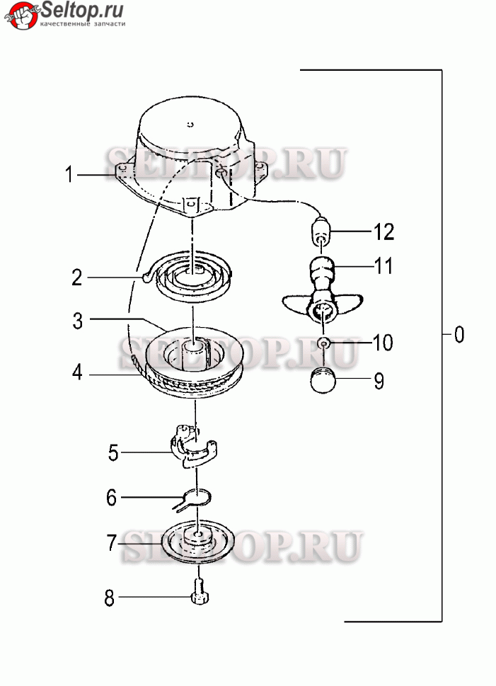 Ручной стартер для мотобура Hitachi DA 300E
