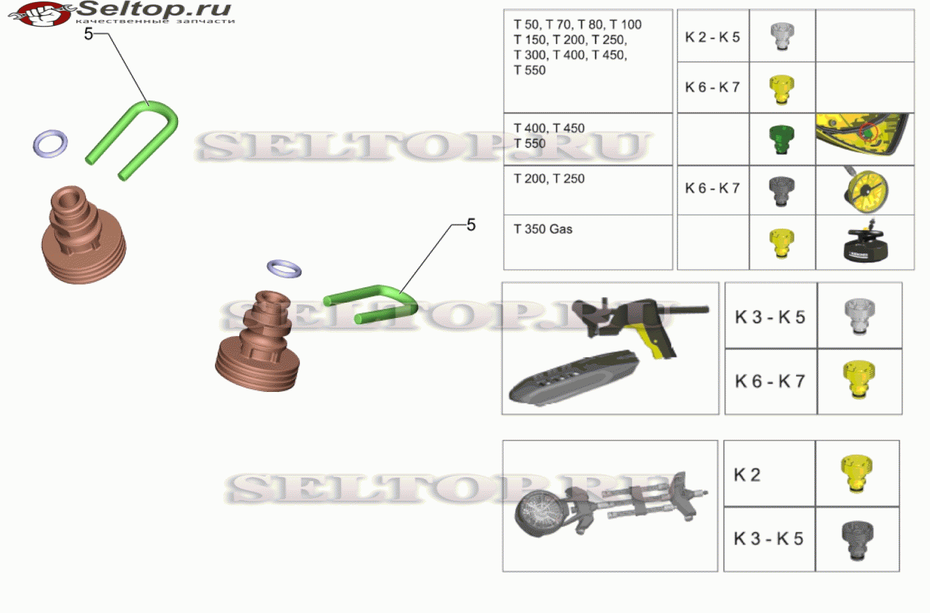 Запчасти к насадкам T-Racer (2.643-338.0)