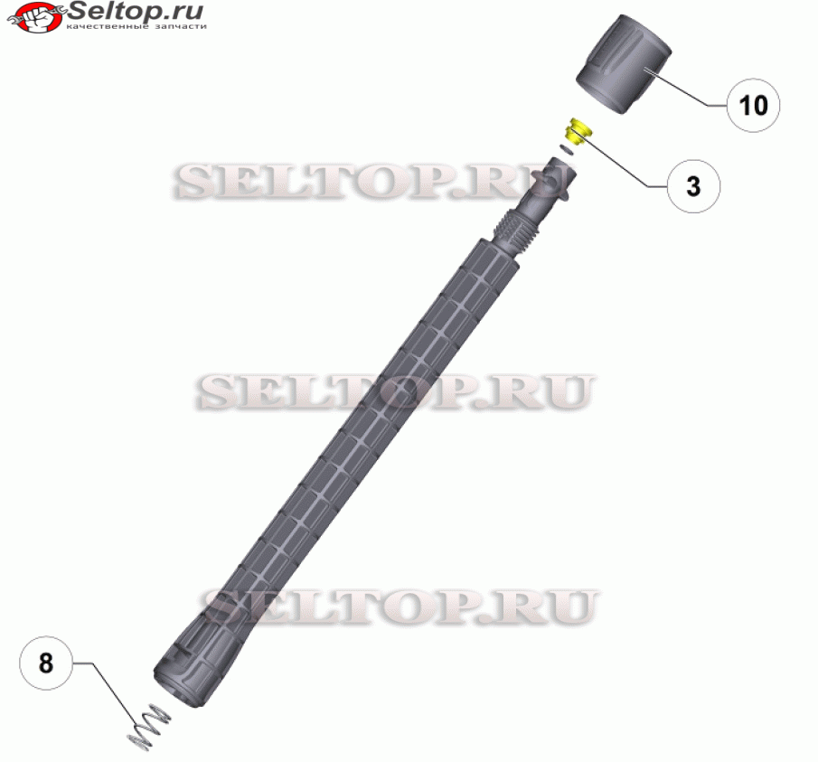 1-ступенчатая удлинительная трубка 0,4 м (2.643-240.0)