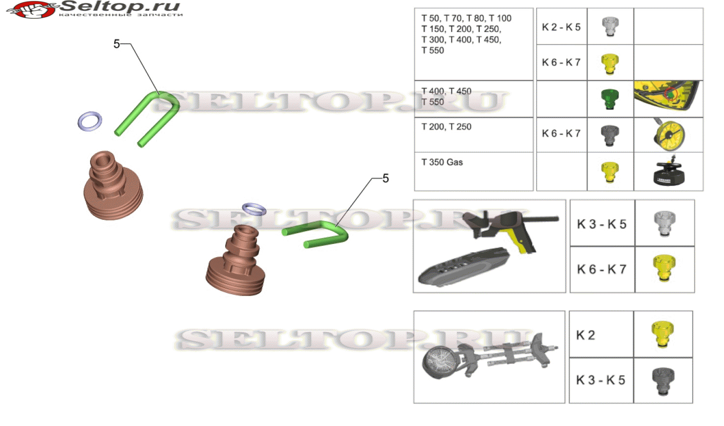 Запчасти к насадкам T-Racer (2.643-338.0)