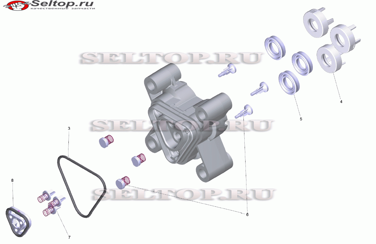 Головка насоса Alu FC RIC (9.002-456.0)