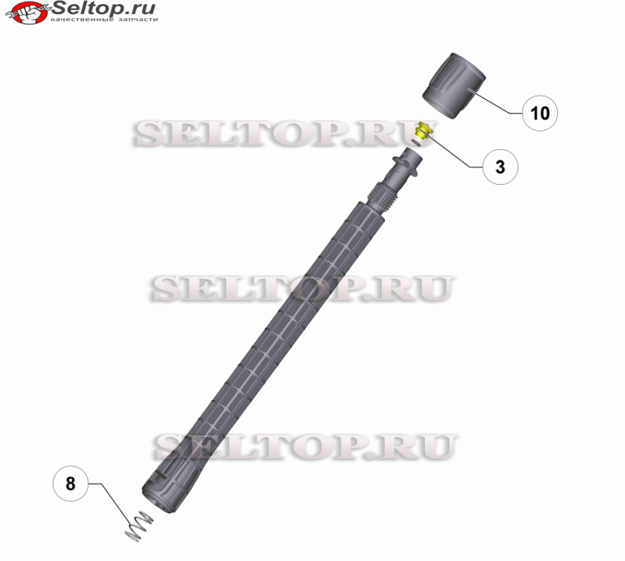 1-ступенчатая удлинительная трубка 0,4 м (2.643-240.0)