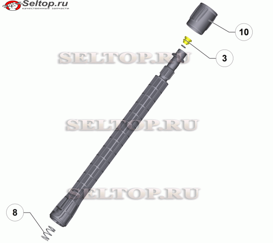 1-ступенчатая удлинительная трубка 0,4 м (2.643-240.0)