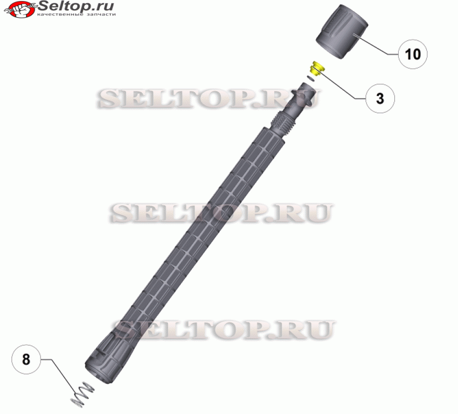 1-ступенчатая удлинительная трубка 0,4 м (2.643-240.0)