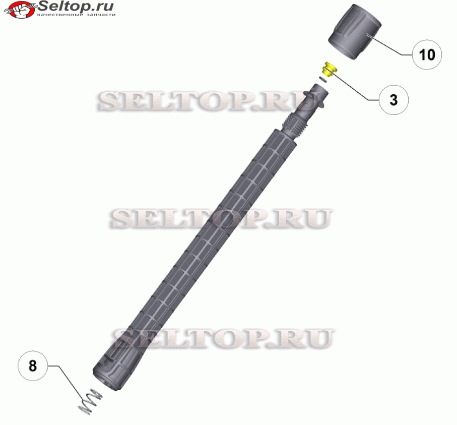 1-ступенчатая удлинительная трубка 0,4 м (2.643-240.0)