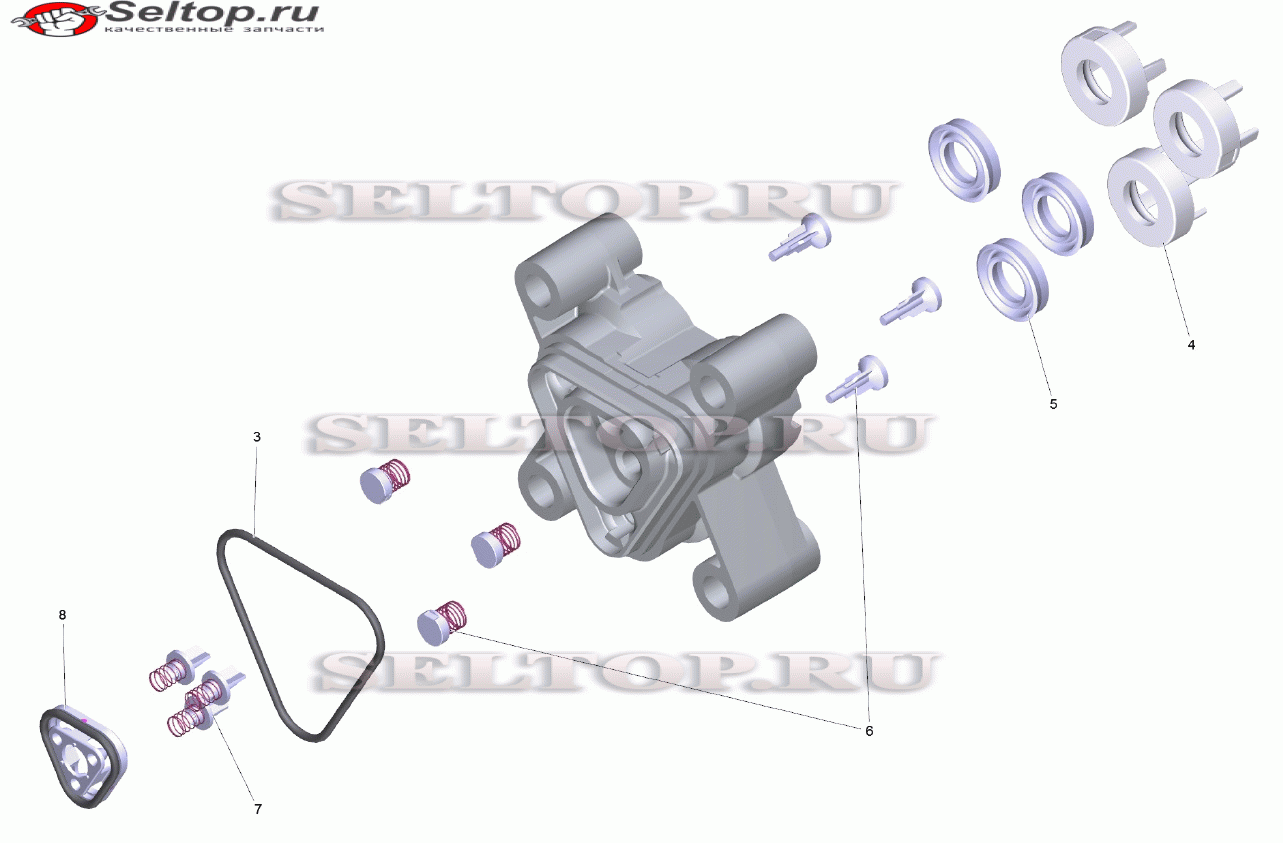 Головка насоса Alu FC RIC (9.002-456.0)