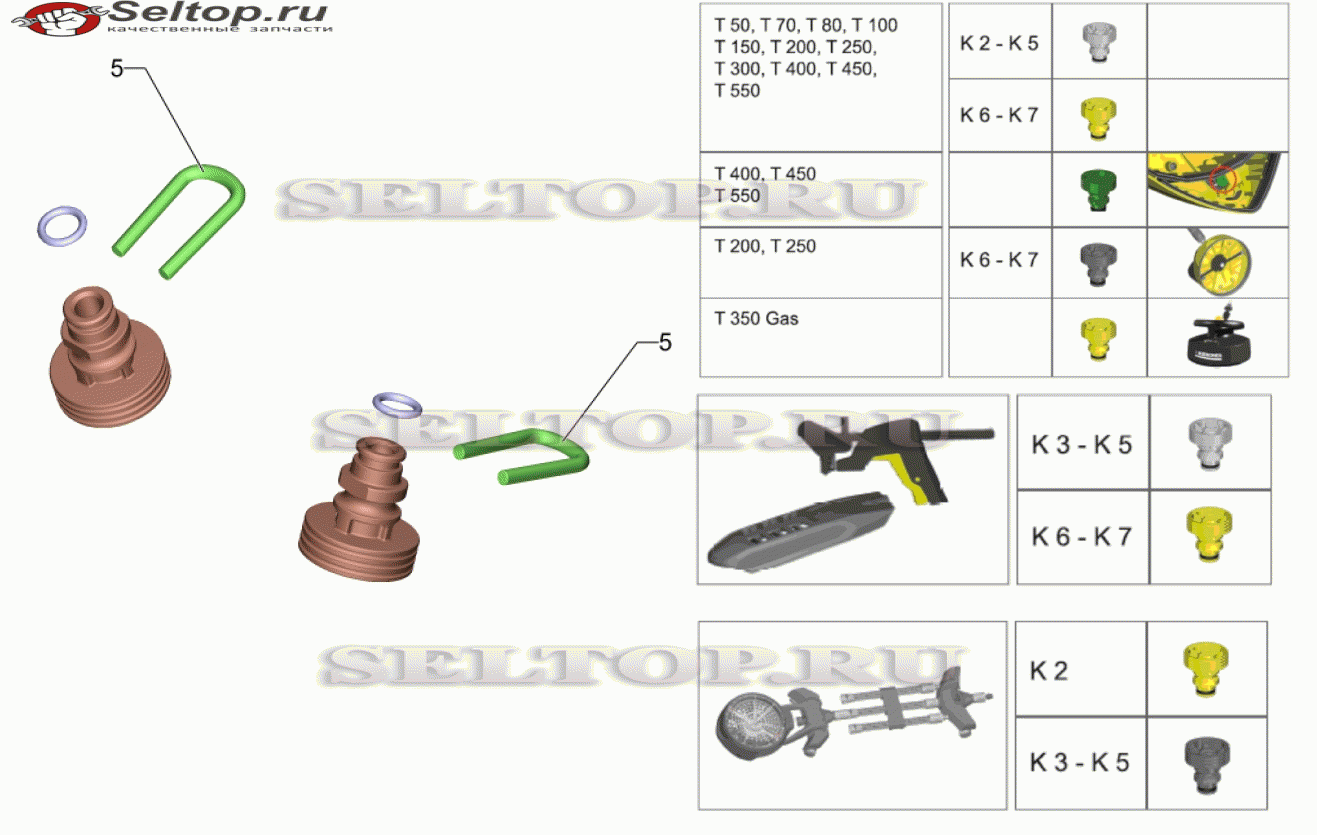 Запчасти к насадкам T-Racer (2.643-338.0)