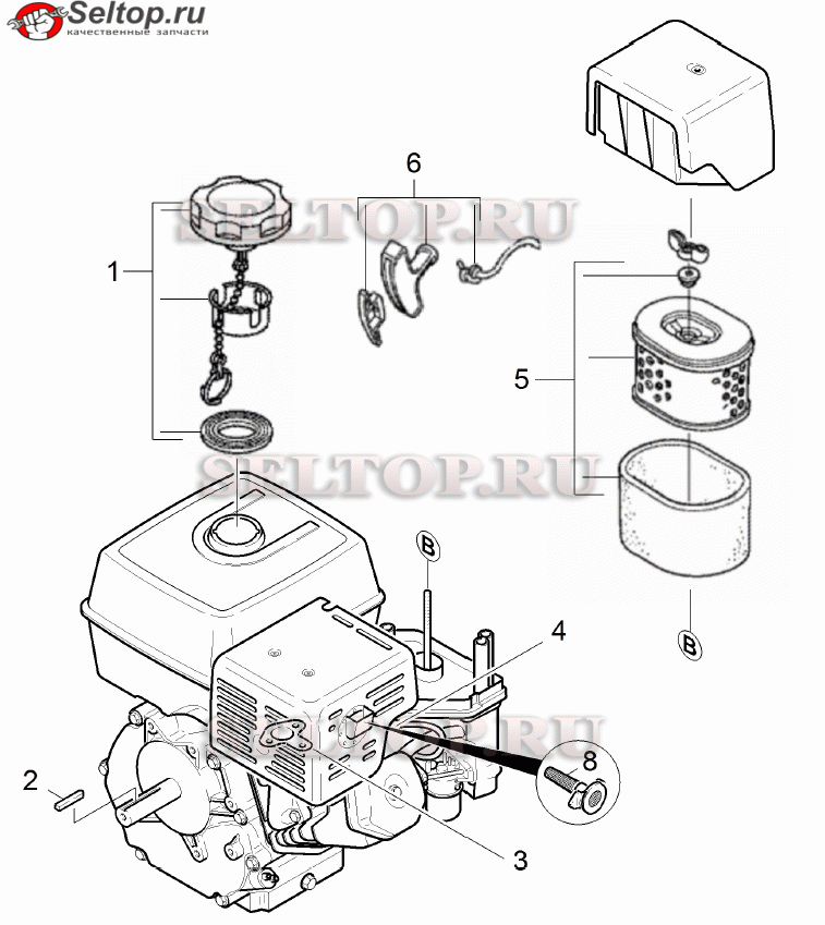 Бензиновый двигатель 11PS (6.491-002.0)