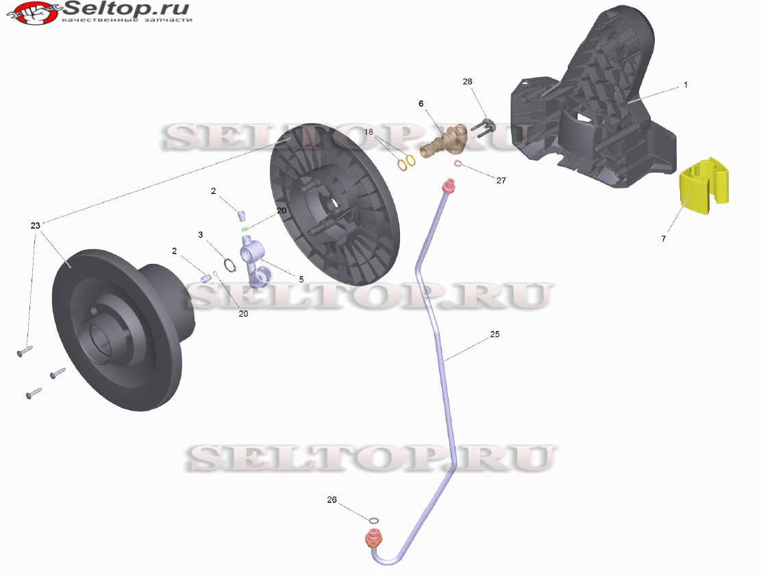 Барабан для намотки шланга комплектный