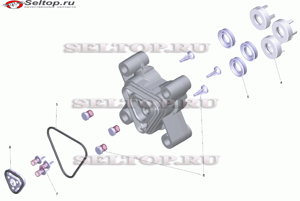Головка насоса Alu FC RIC (9.002-456.0)