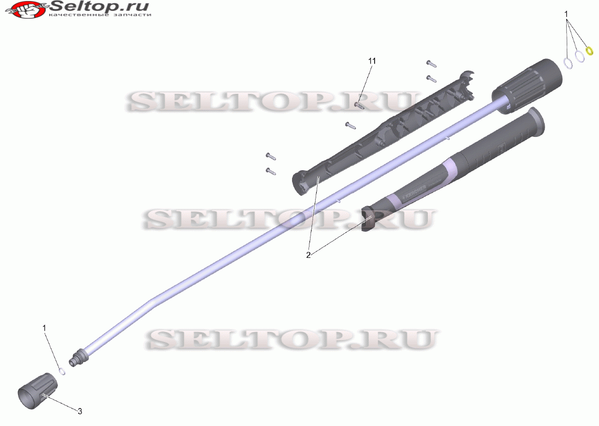 Струйная трубка TR 1050 mm (4.112-000.0)