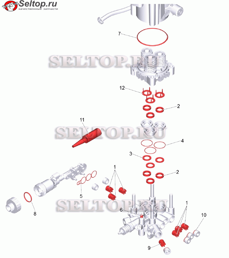 Набор уплотнителей для насоса HD-M (2.883-074.0)