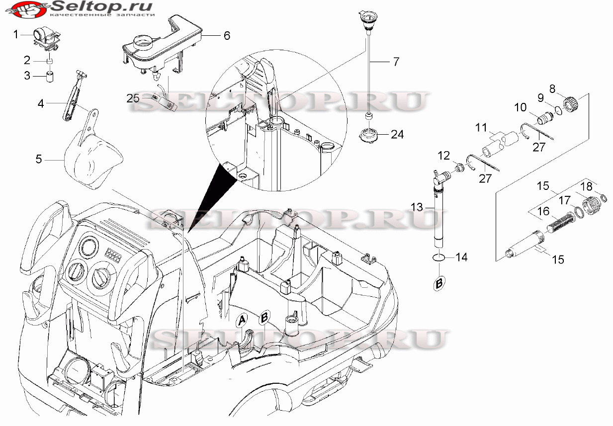 Поплавковый клапан для мойки Керхер HDS 10/20-4 M-I (1.071-905.0)