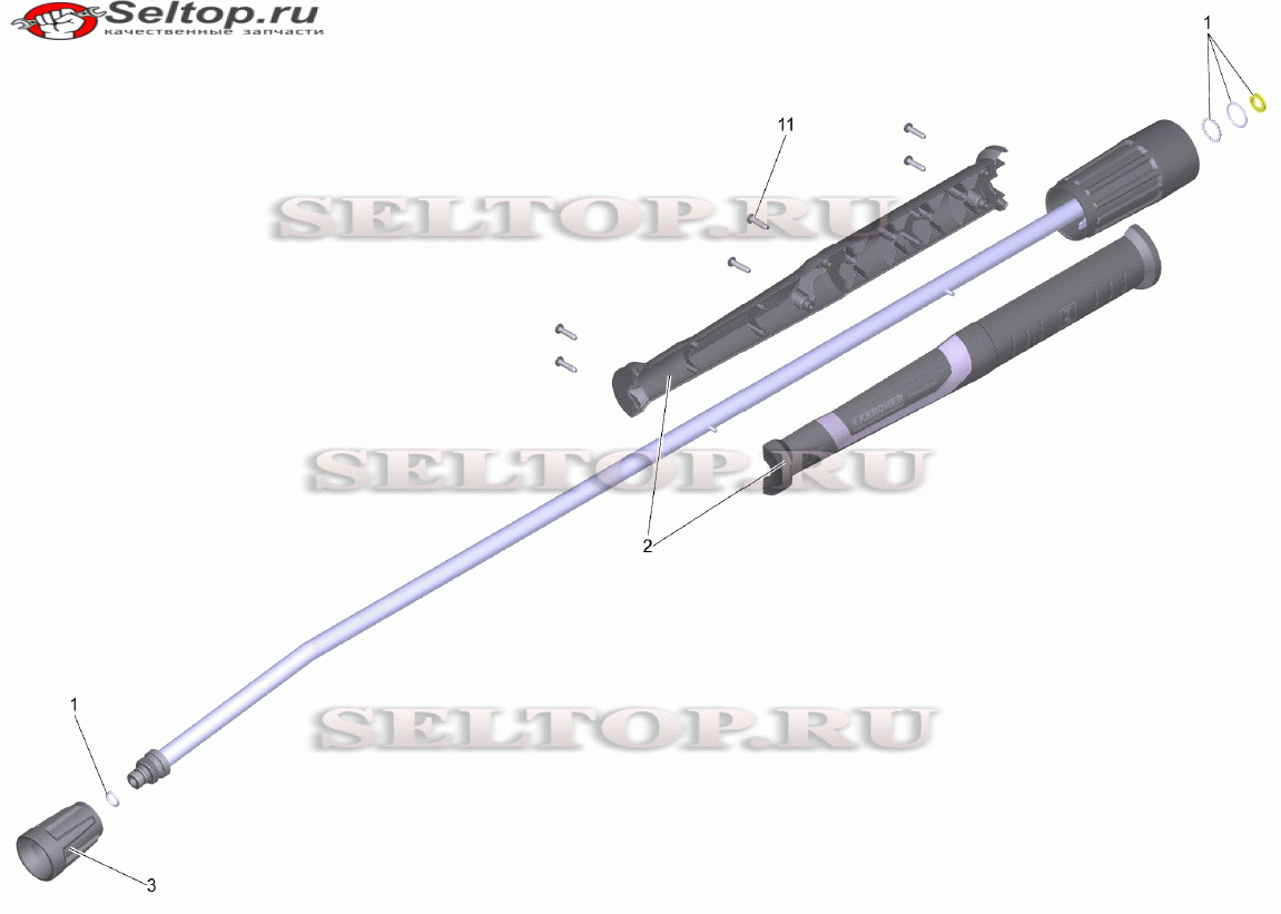 Струйная трубка TR 1050 mm (4.112-000.0)