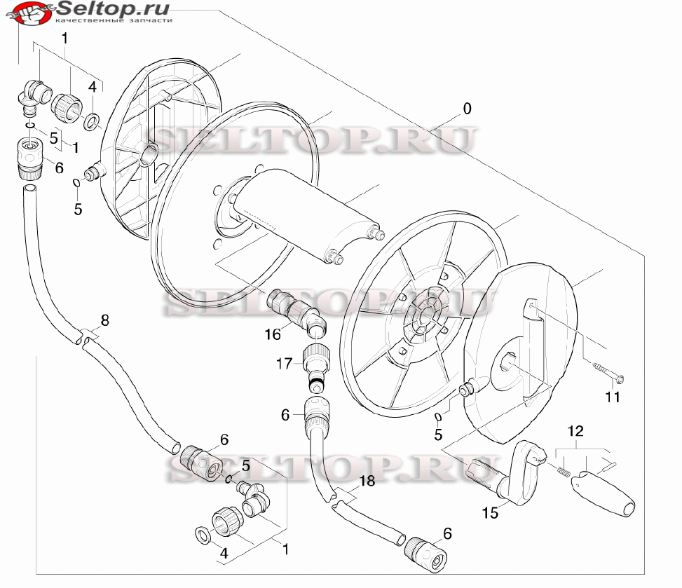 Барабан для намотки шланга (вариант 2)