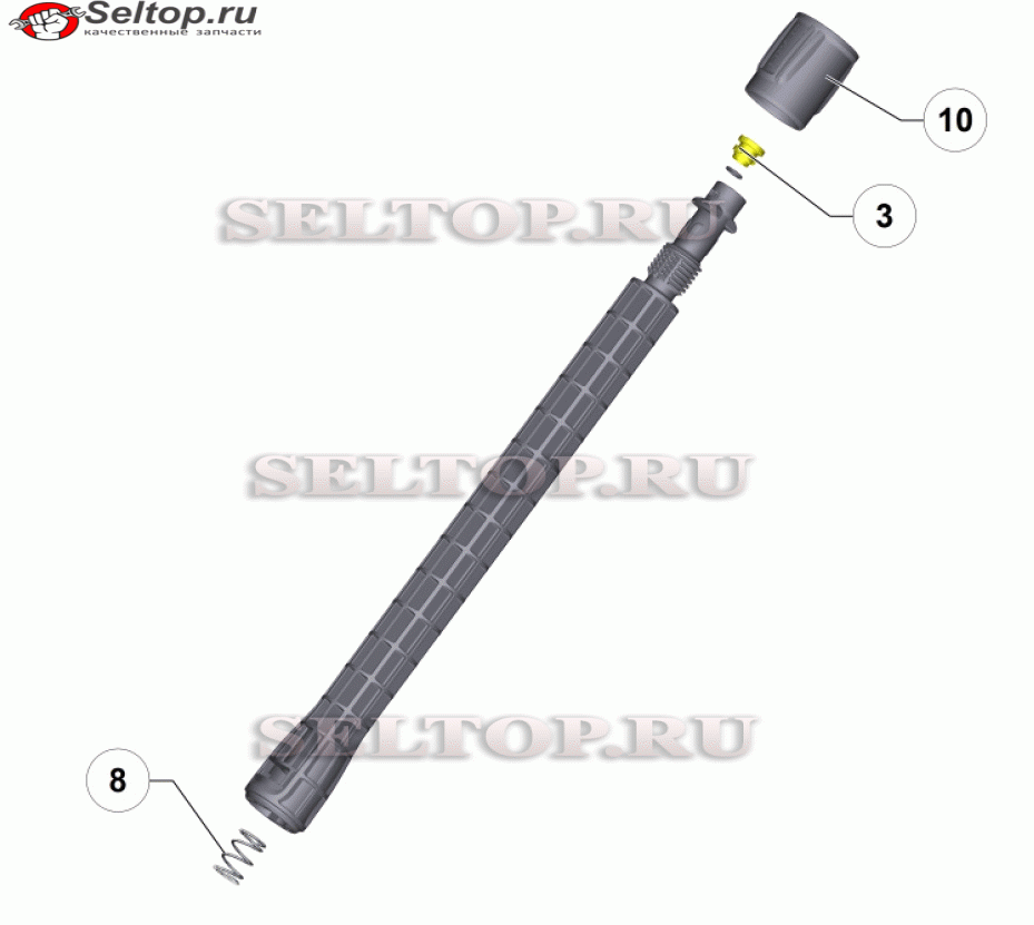 1-ступенчатая удлинительная трубка 0,4 м (2.643-240.0)