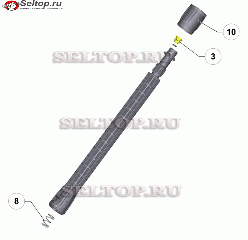 1-ступенчатая удлинительная трубка 0,4 м (2.643-240.0)