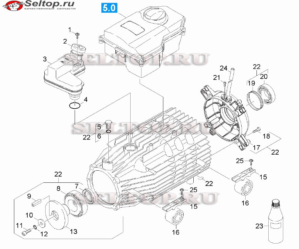 Мотор для мойки Керхер HD 10/23-4S PLUS (1.286-923.0)