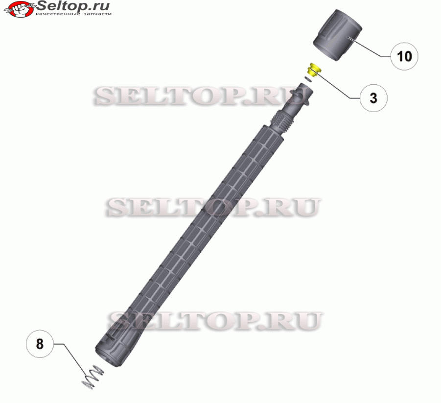 1-ступенчатая удлинительная трубка 0,4 м (2.643-240.0)