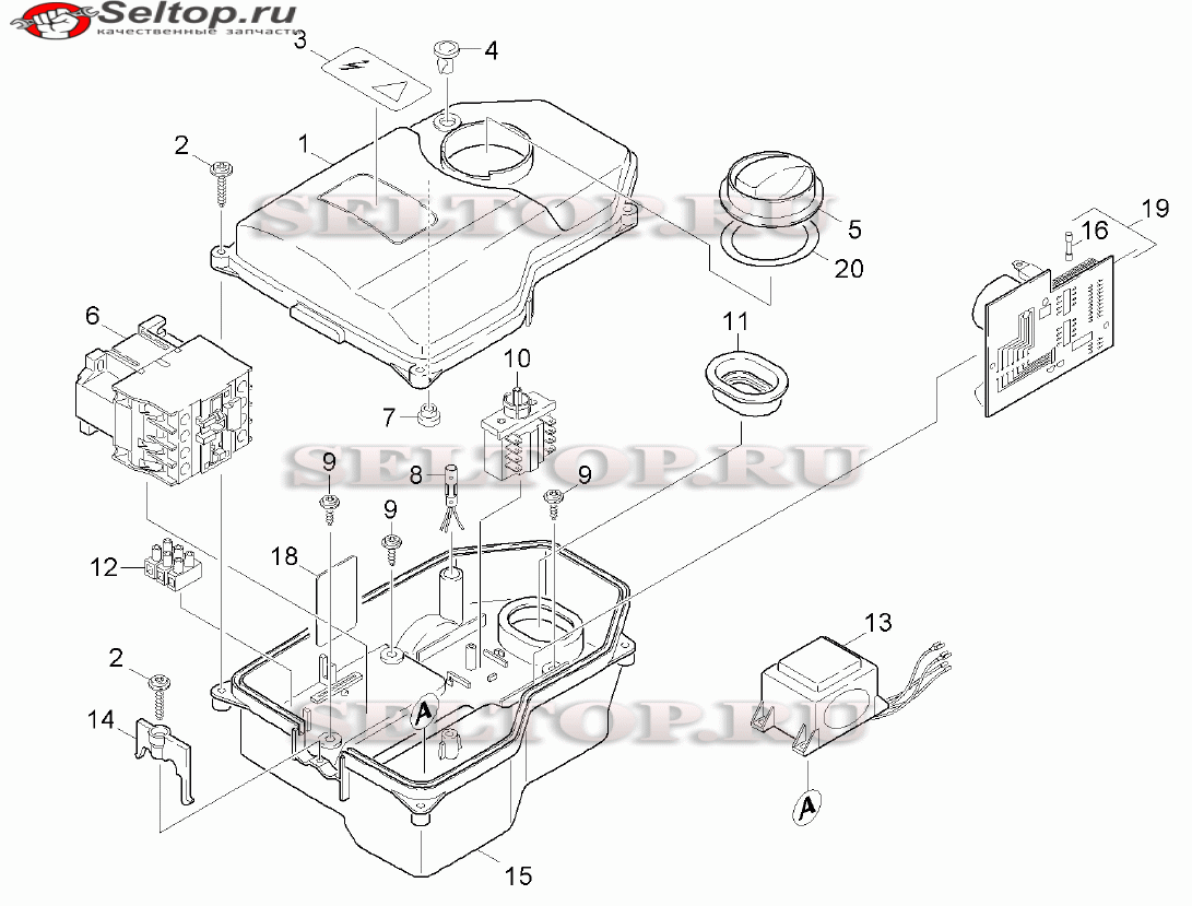Распределительный щит для мойки Керхер HD 10/25-4 SX Plus (1.286-927.0)