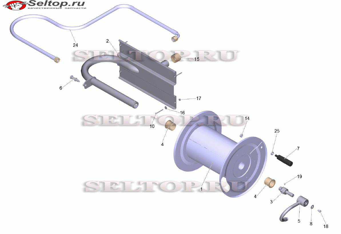 Перечень запасных деталей МК барабан