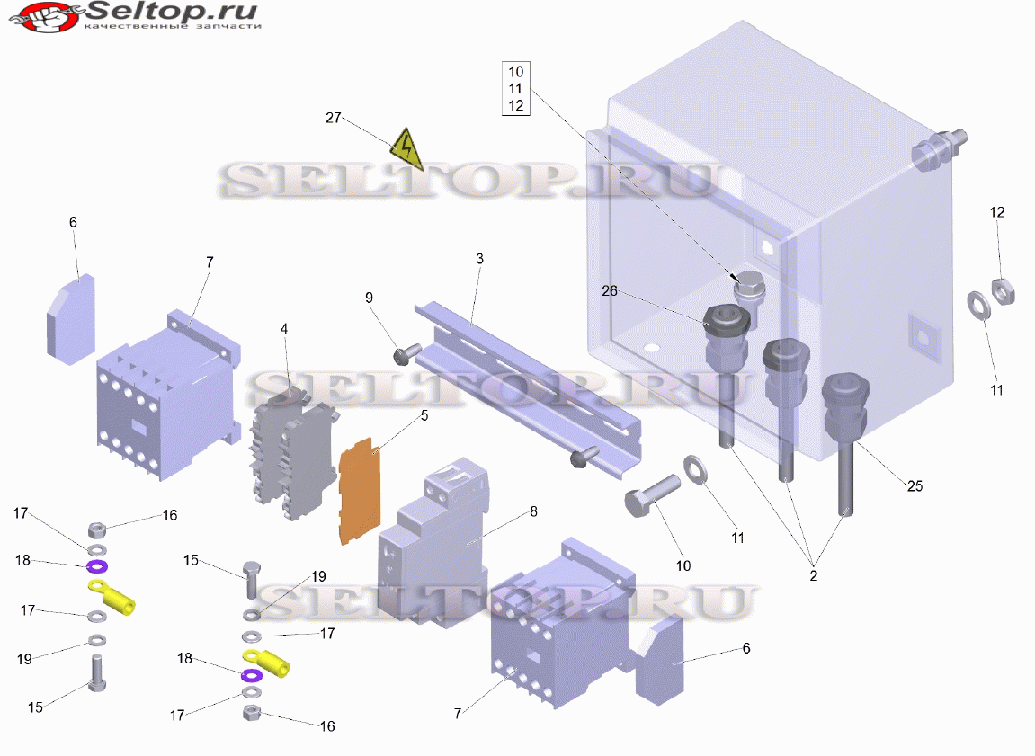 Распределительный щит монтажный комплект комплектный