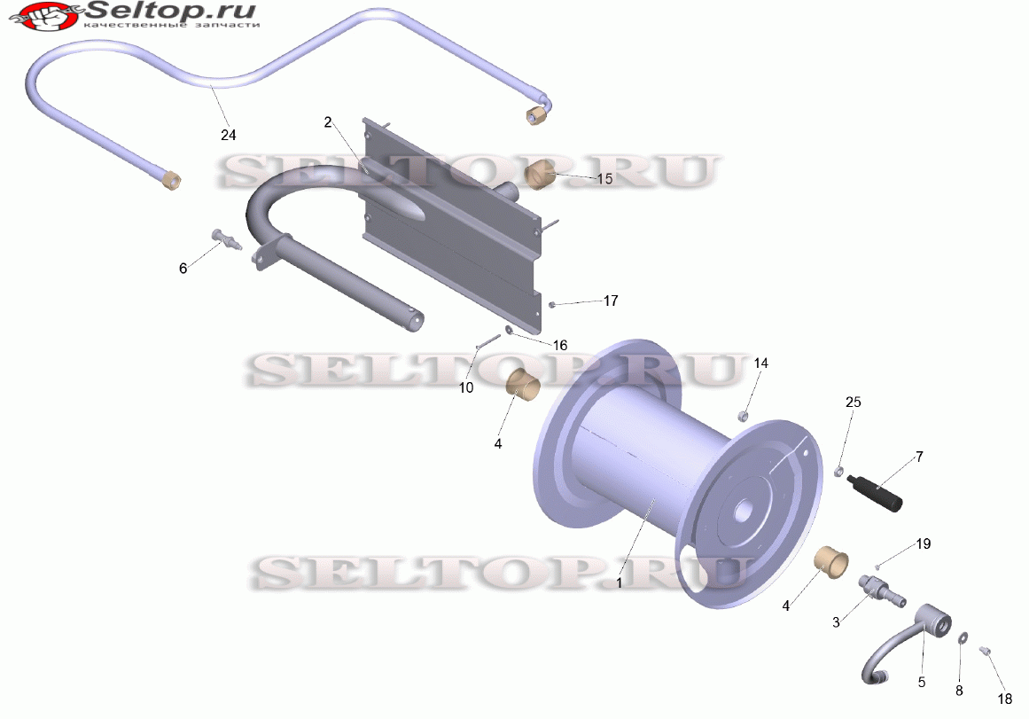 Перечень запасных деталей МК барабан