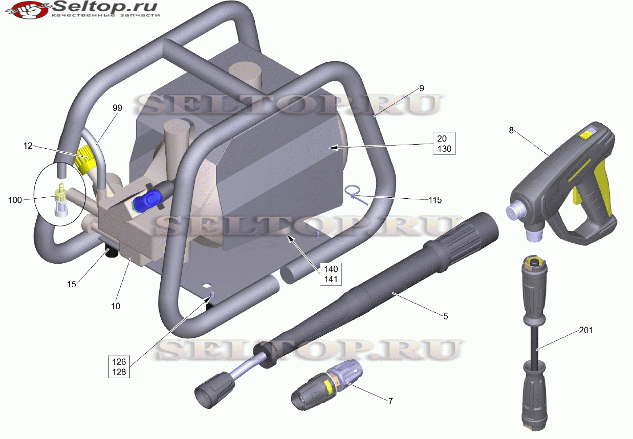 Перечень запасных деталей ВД 715 EU (5.974-137.0)
