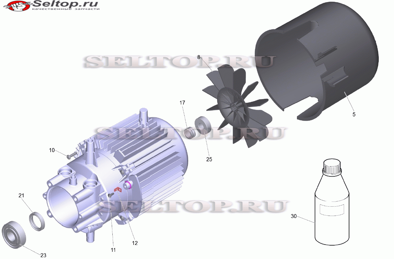 Мотор комплектный HD 8/18-4 M *EU (D145)