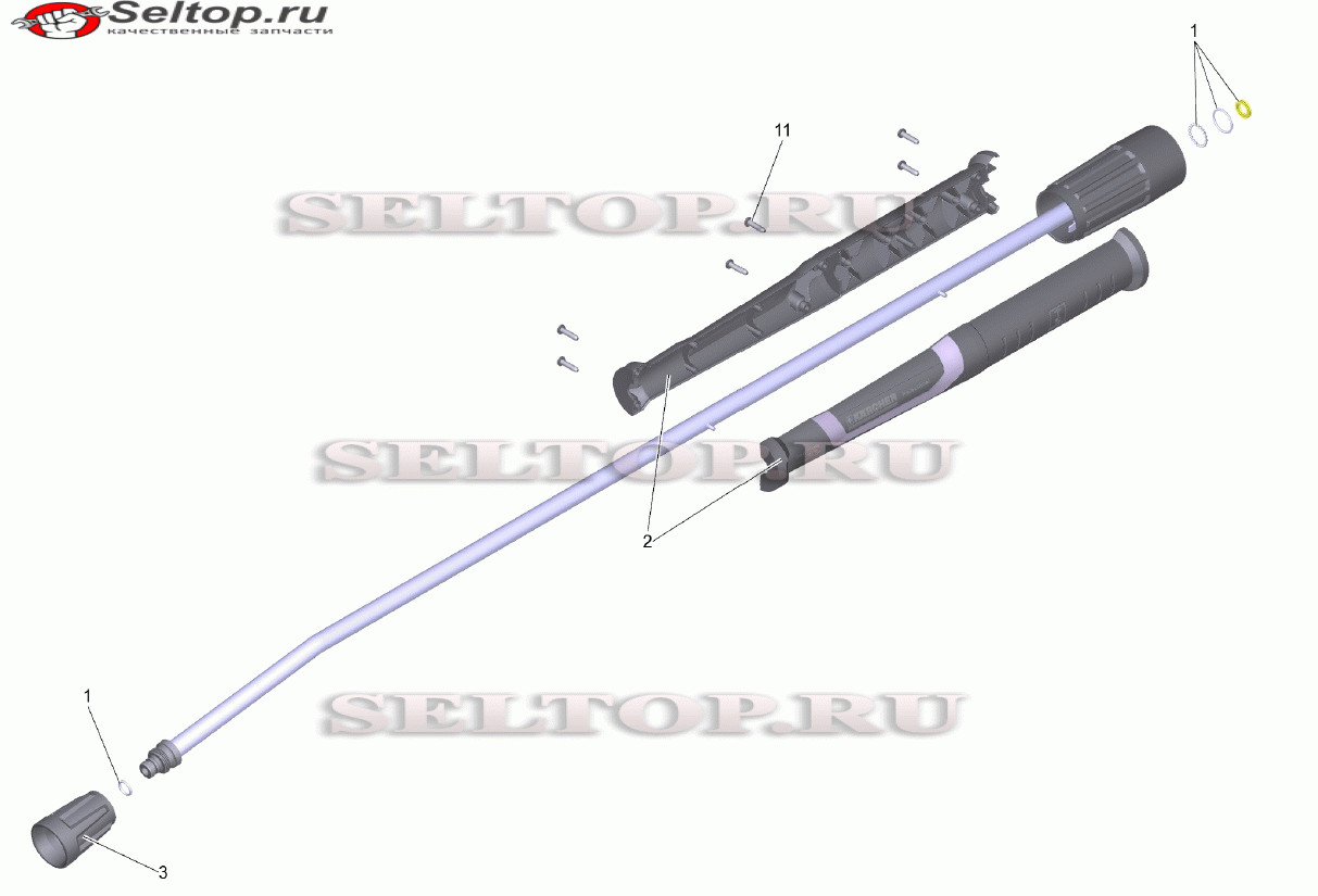 Струйная трубка TR 1050 mm (4.112-000.0)